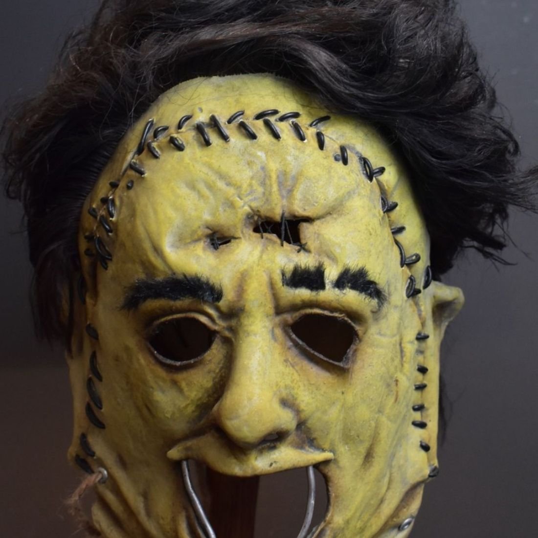 3D printed piece by WePrint3D - Wearable mask - aged finish - stitched detail